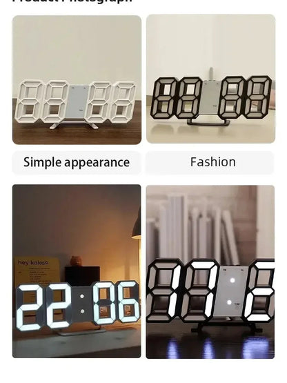 Multifunctional USB Ported LED 3D Digit Style Digital Clock