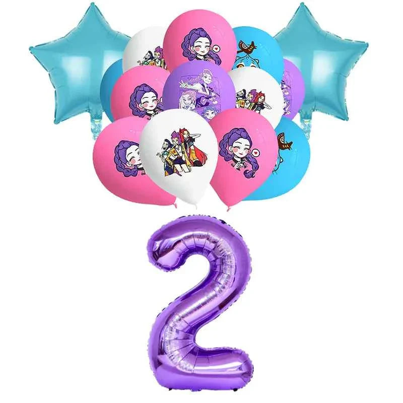 K-Pop Demon Hunters Birthday Decorations Girls Birthday Party Tableware Balloons Set Cup Plates Girls Favor Kpop Warriors Supply