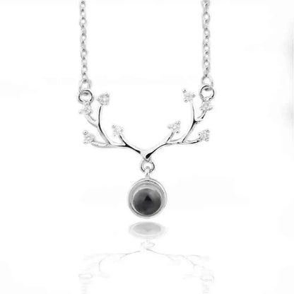 New Letter Necklace 100 Languages I Love You Projection Pendant Necklace Women Jewelry Collier Femme Bijoux Best Friends Gifts