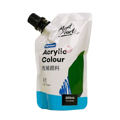 Art Acrylic Paint, 11 Colors Acrylic Paint, 100ml Bag, Rich Pigmented, Waterproof Acrylic Paints for Artists, Beginners