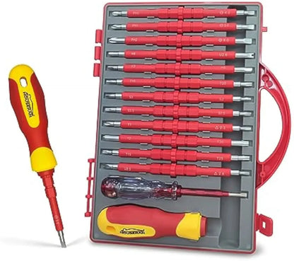 9714B 500V Insulated Screwdriver Set 12Pcs Double-Ended Insulated Screwdriver Tool with Non-Slip Handle All-in-One Prem