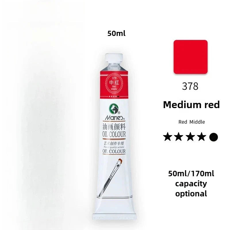 Maries Oil Paint 50ML Oil Painting Art Creation Pigment Large Oil Paint Paint Single Commonly Used 24 Colors