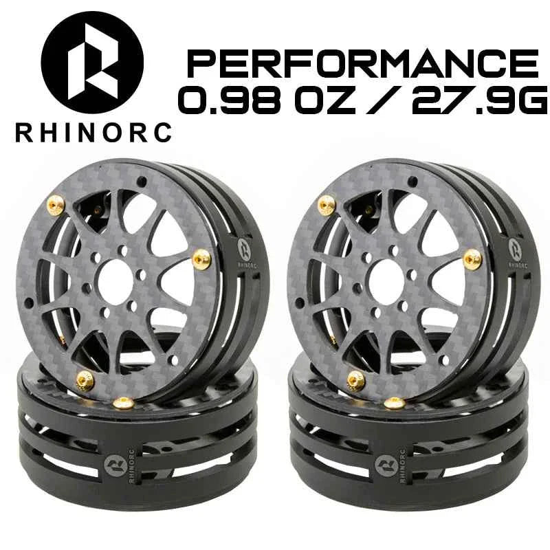 RhinoRC 2.2 inch Narrow Carbon Fiber Aluminum Pro LightWeight RC Car Crawler Wheel Pro Shafty MOA
