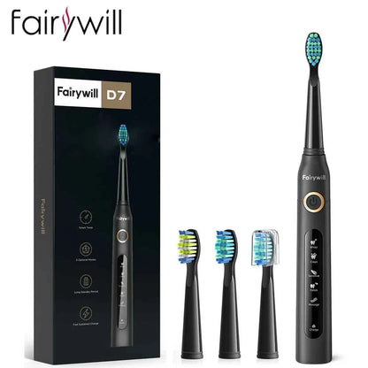 Fairywill FW-507 Electric Sonic Toothbrush - Rechargeable Adult Waterproof Toothbrush with 5 Modes