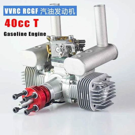 RCGF 40cc Twin Gas Engine with Walbro Carb, for Competition Scale RC Models