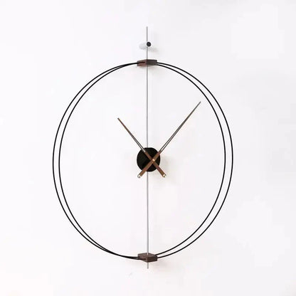 Spanish Minimalist Wall Clock Creative Luxury Living Room Art Clocks Solid Wood Pointer Large Wall Clock Silent Movement Clocks