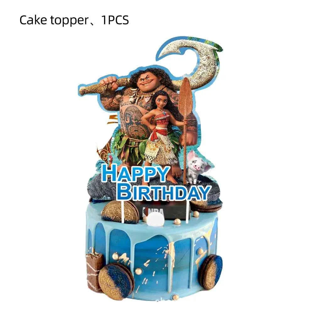 Moana Party Decorations Balloons Set Tableware Napkins Cups Plates Backdrop Kit Disney Vaiana Theme Happy Birthday Deco Supplies