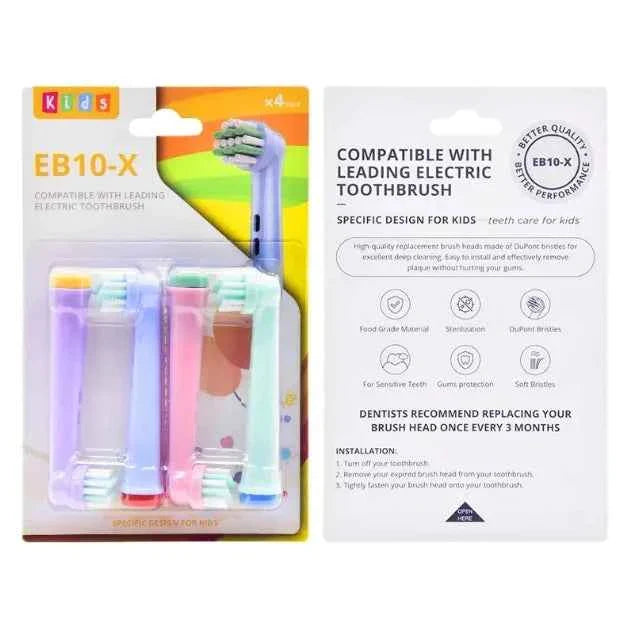 20/16/8/4PCS EB-10A/EB10-X Soft Bristle Kids Toothbrush Head Compatible For Oral b