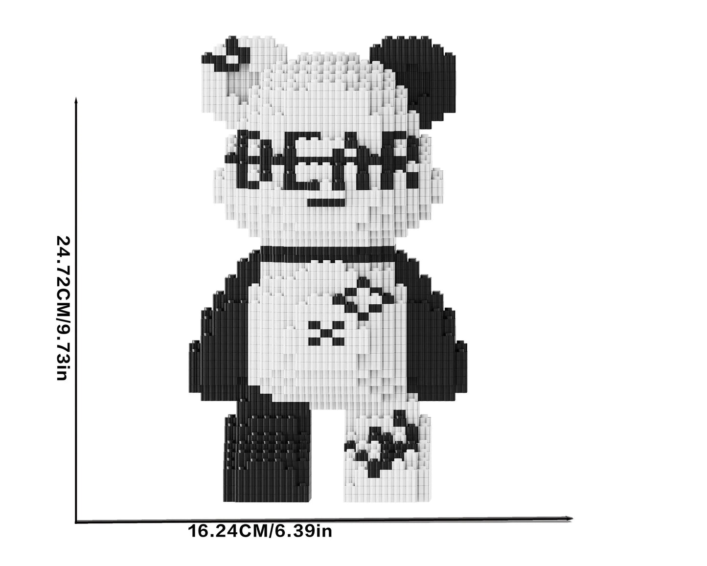 8653 Pieces of Fashionable Bear DIY Model Building Blocks, Designed for Young and Adults,