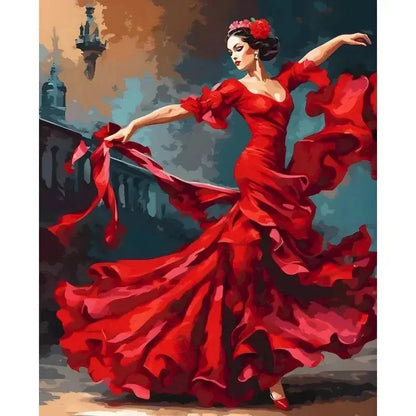 Paint By Number Woman Drawing on Canvas HandPainted Art Gift DIY Pictures By Number Flower Girl Kits Home Decoration