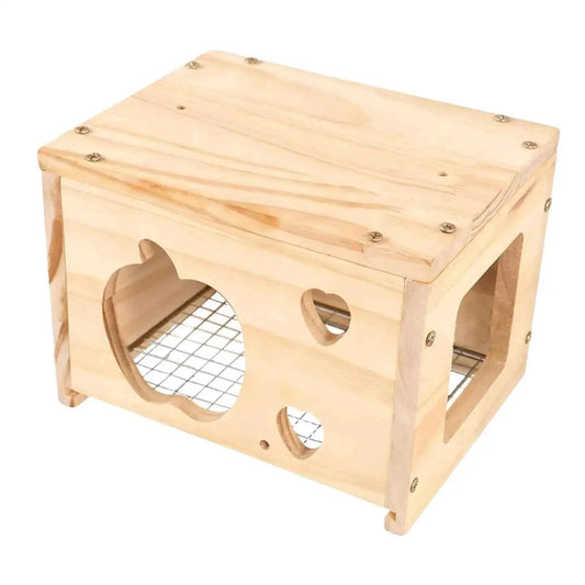 Bird House Wood Nesting Box Parrot Hideaway Rest Hut Cage Decor Accessory for Budgies Cockatiel Indoor Aviary