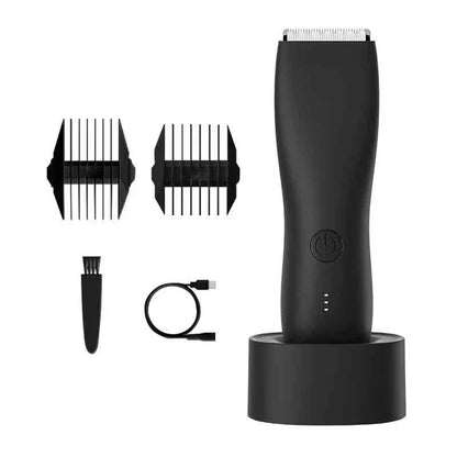 Professional Hair Clippers For Men Quiet Cordless Electric Groin & Pubic Body Hair Trimmer Wet/Dry Groomer Clippers Shaver Razor