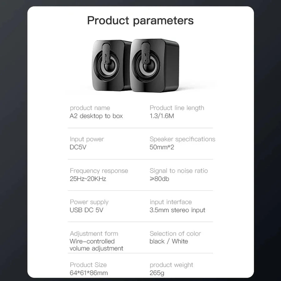 Computer Speaker For PC Laptop Desktop Caixa De Som Sound Box Music Audio System Bocina Column Acoustics Coluna Amplified Unit