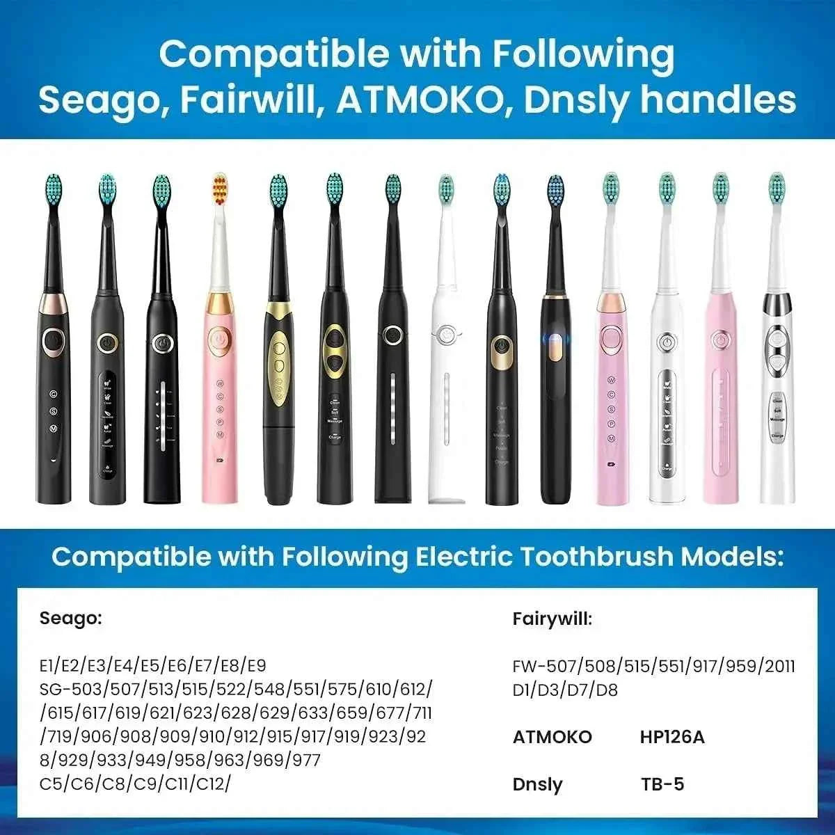 Fairywill Interdental Brush Heads Replacement Toothbrush heads for FW-507 FW-508 FW-917 FW-959 D7 D8 Sonic Electric Toothbrush