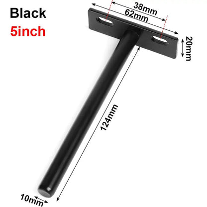 T Shape Metal Shelf Brackets Concealed Brackets Floating Hidden Wall Shelf Supports Screw Mounting Plate High Quality