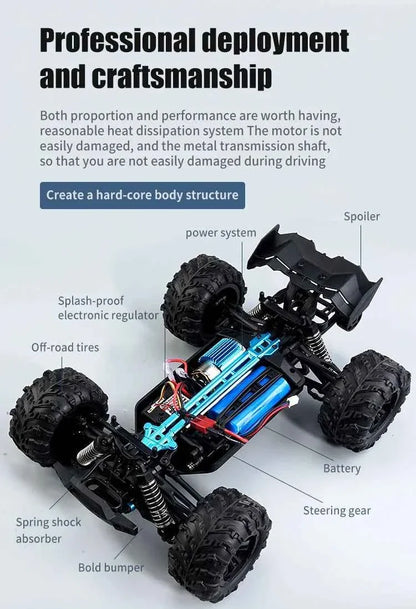 RC Car 75KM/H High Speed Racing Remote Control Car Truck for Adults 4WD Off Road Monster Trucks Climbing Vehicle Christmas Gift