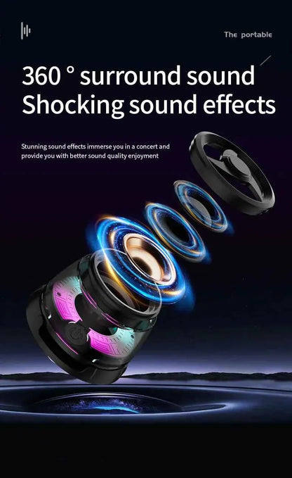 2025 New speakers home Rhythmic lighting Top shell vibration Plastic Material M8 LZ-B8 For Sooyn Portable Audio speaker gaming