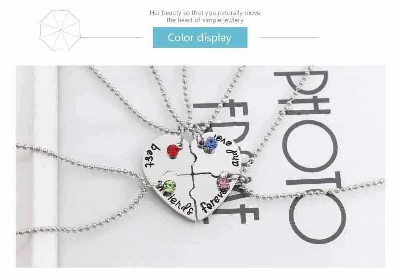 New Best Friends Necklace For Women Girls Broken Heart Puzzle Musical Note Pendant Necklaces BFF Friendship Forever Jewelry Gift