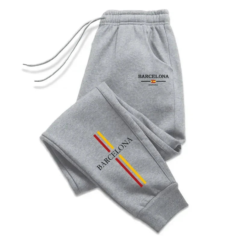 Paris street style men's jogging track pants, stylish letter print casual pants, adult outdoor fitness running sports pants