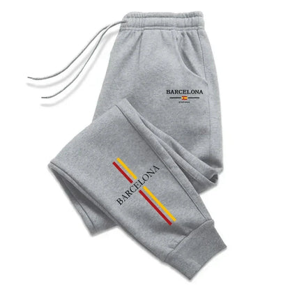 Paris street style men's jogging track pants, stylish letter print casual pants, adult outdoor fitness running sports pants