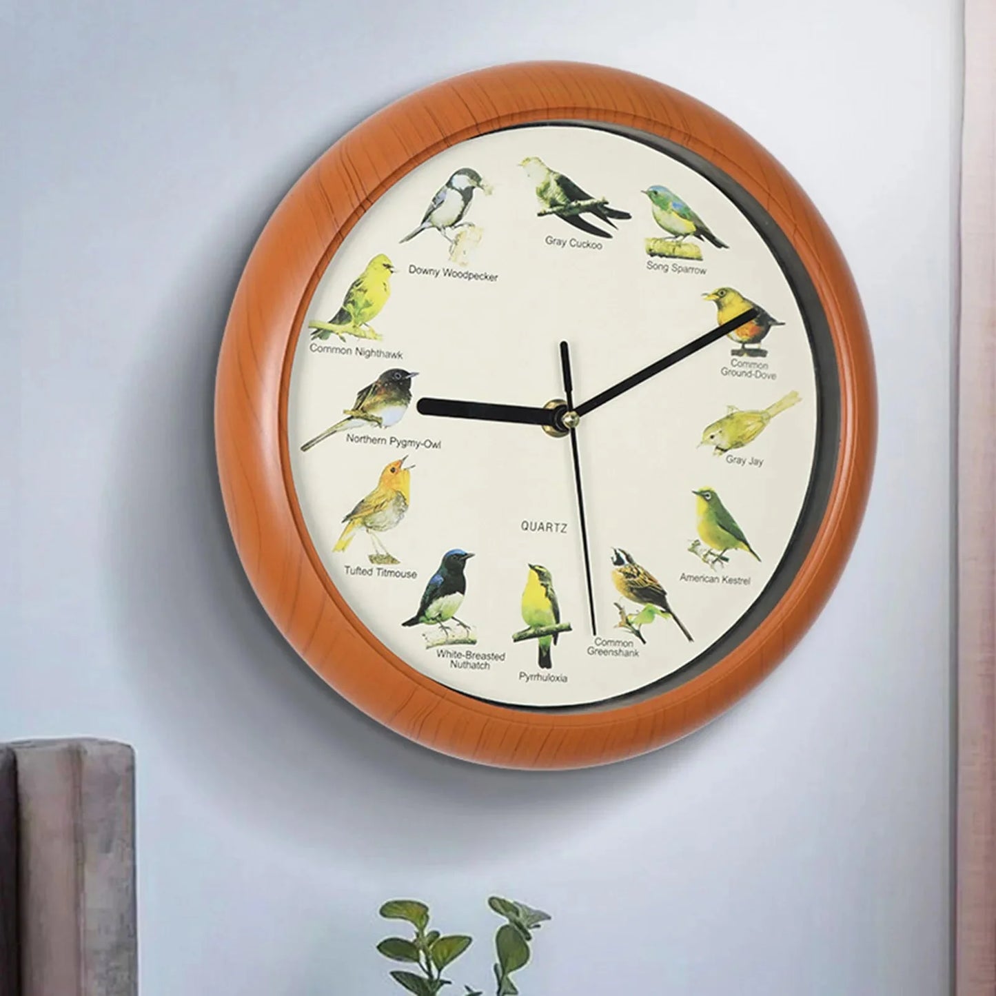 Wall Hanging Clock Decor Singing Bird Wall Clock Bird Clock With Sound Hanging Clock Decor for Kitchen Walls Shelf Decoration