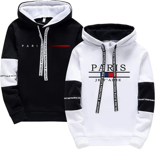 Paris Fashion Hoodies for Men High Quality Hooded Long Sleeve Sweatshirts All Season Daily Casual Sports Pullover Men's Clothes