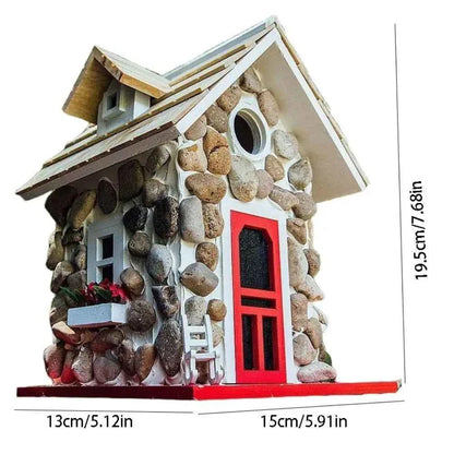 Crafts Resin Bird House Durable Hanging Bird Feeder Exquisite Garden Bird Villas Courtyard
