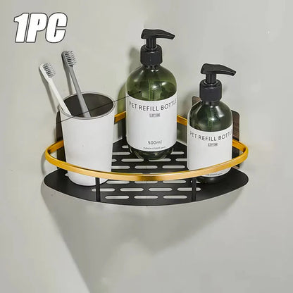 Bathroom Shelves Wall Mounted Non perforated Bathroom Shelf Shower  Storage Shelf  Kitchen Organizer  Bathroom Corner Shelf