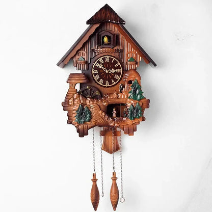 Cuckoo Luxury Wall Clocks Living Pendulum Room Large Decoration Wall Clocks Retro Wooden Home Decor Reloj De Pared MHBGZ