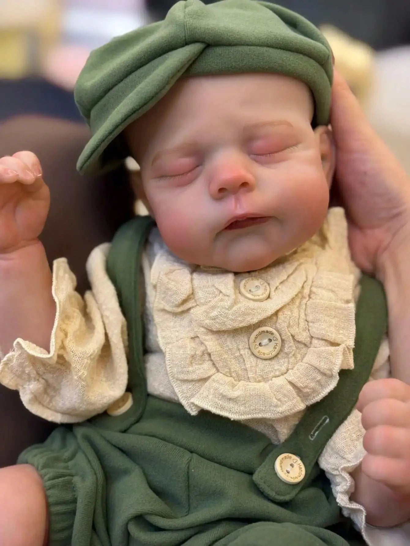 18-Inch Adorable Eric Reborn Baby Doll Sleeping Pose | Flexible Cloth Body, Collectible Art Gift