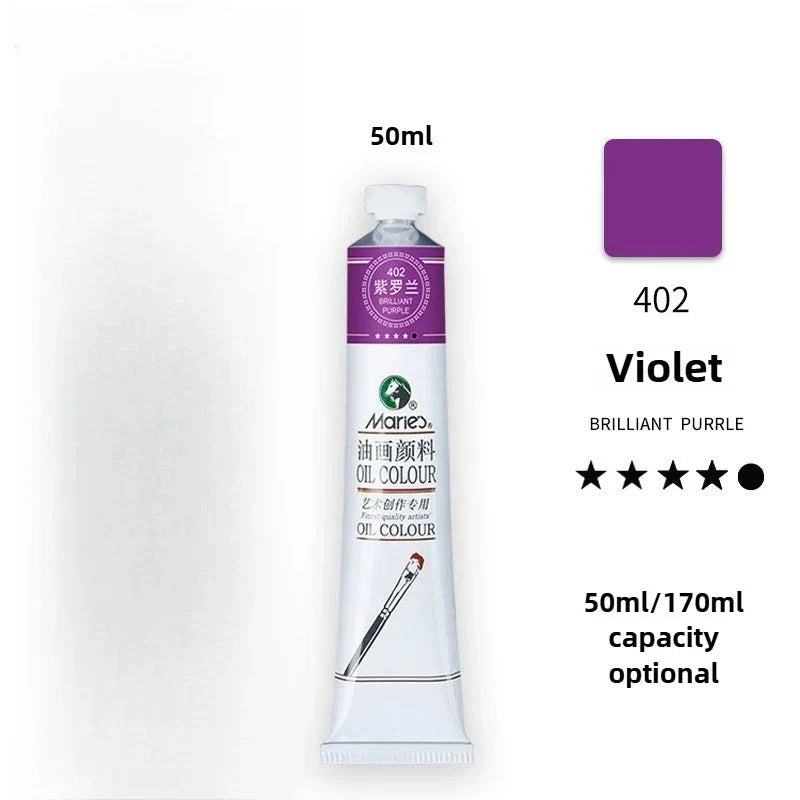 Maries Oil Paint 50ML Oil Painting Art Creation Pigment Large Oil Paint Paint Single Commonly Used 24 Colors