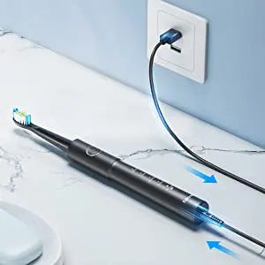Fairywill Sonic Electric Toothbrush E11 Waterproof USB Charge Rechargeable Electric Toothbrush 8 Brush Replacement Heads Adult