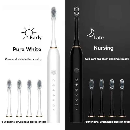 Sonic Electric Toothbrush for Adults IPX7 Waterproof DuPont Brush Head USB Rechargeable High Frequency Cleaning 6 Cleaning Modes