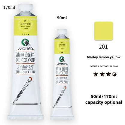 Marie's Oil Paint 170ML Oil Painting Art Creation Pigment Large Oil Paint Paint Single Commonly Used 24 Colors