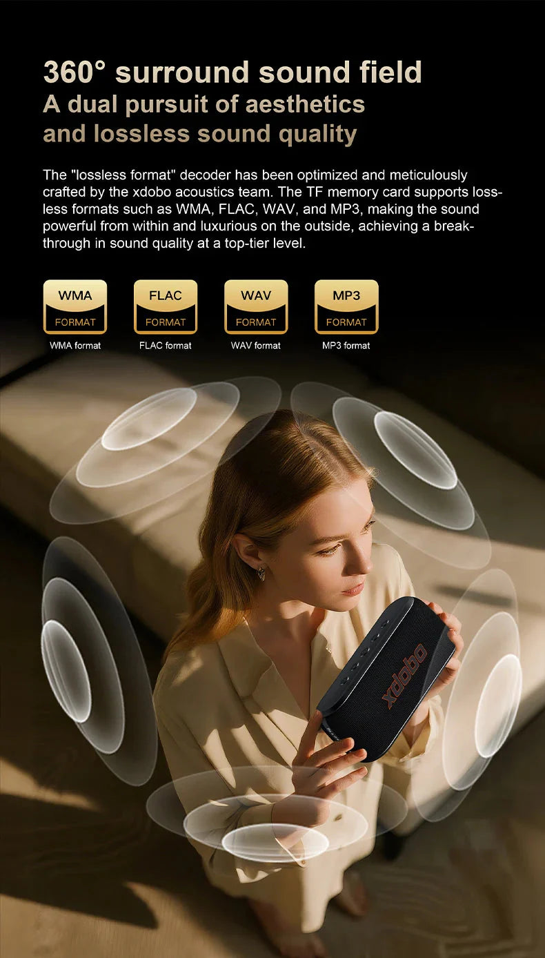 60W Soundbar XDOBO X8IV Subwoofer Speaker 8000mAh Deep Bass Outdoor Smart Phone TV Home Cinema Loudspeaker With Alloy Design