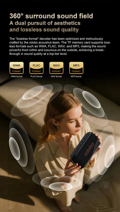 60W Soundbar XDOBO X8IV Subwoofer Speaker 8000mAh Deep Bass Outdoor Smart Phone TV Home Cinema Loudspeaker With Alloy Design