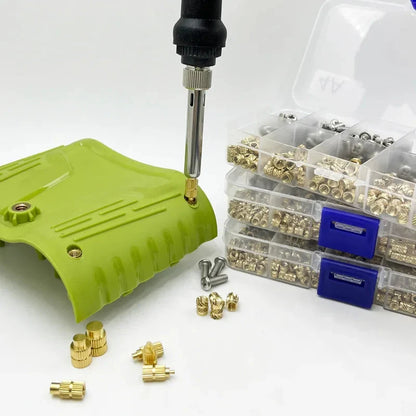 420/500Pcs Stainless Steel Heat Insert Nut TS100 Brass Hot Melt Insert Nuts for Welding Internal Thread Head Bolt Insert