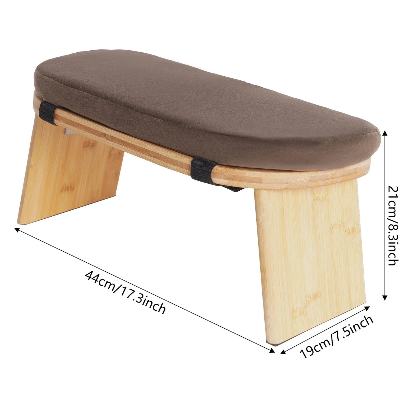 Portable Meditation Stool，Folding Kneeling Stool，Comfortable Sponge Cushion，for Yoga Bench, Prayer Bench, Floor Seat