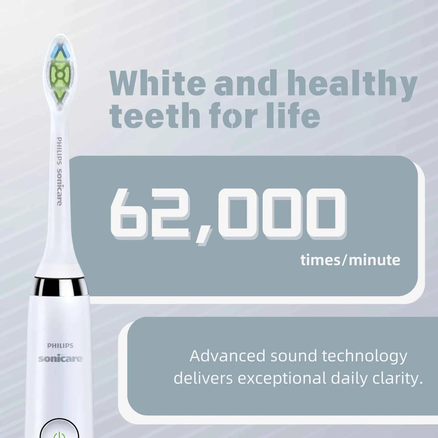 Philips Sonicare Diamond Clean HX9332 Electric Toothbrush Handle,Equipped with a travel charging case and two brush heads