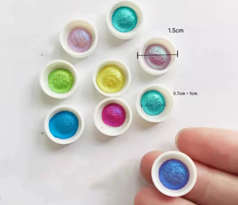 30 Color Conventional Color-changing Pearlescent Pigment Hand-painted Water Color Creation Calligraphy Painting Art Pigment