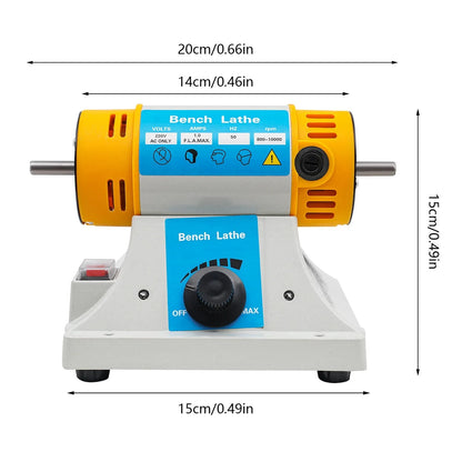 320W Polisher Grinder Machine 10000R/min Anti-rust Benchtop Polisher Grinder for Cutting and Carving for Jewelry/Wood/Dental