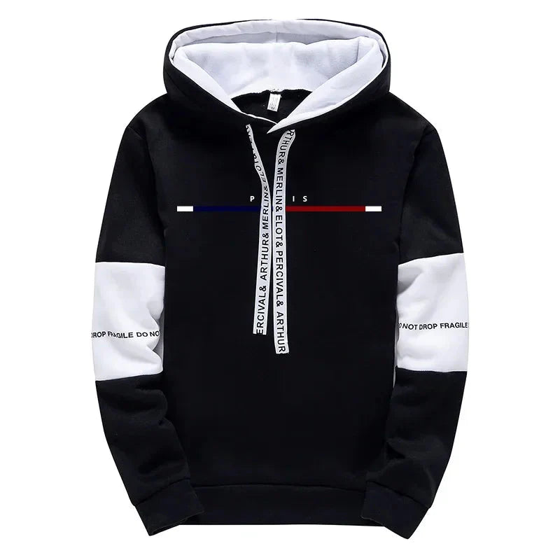 Paris Fashion Hoodies for Men High Quality Hooded Long Sleeve Sweatshirts All Season Daily Casual Sports Pullover Men's Clothes