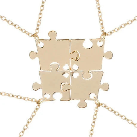 New Best Friends Necklace For Women Girls Broken Heart Puzzle Musical Note Pendant Necklaces BFF Friendship Forever Jewelry Gift