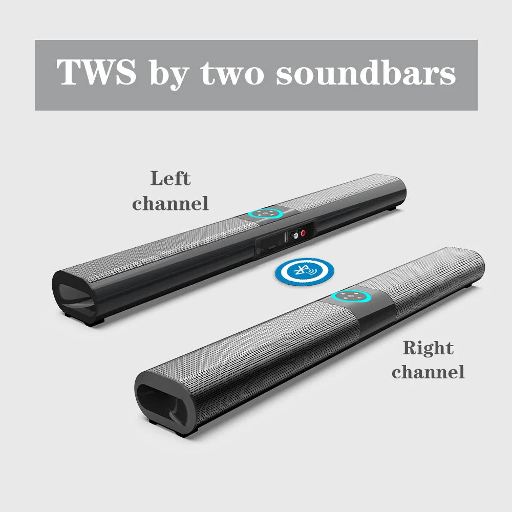 DIXSG Wireless Bluetooth Soundbar - 3D Surround Home Theater Speaker System