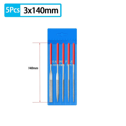 Diamond Mini Needle File Set for Carpentry Jewelry Stone Glass Metal Ceramic Polish Carving DIY Craft Woodworking Hand Tools