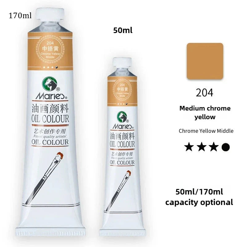 Marie's Oil Paint 170ML Oil Painting Art Creation Pigment Large Oil Paint Paint Single Commonly Used 24 Colors