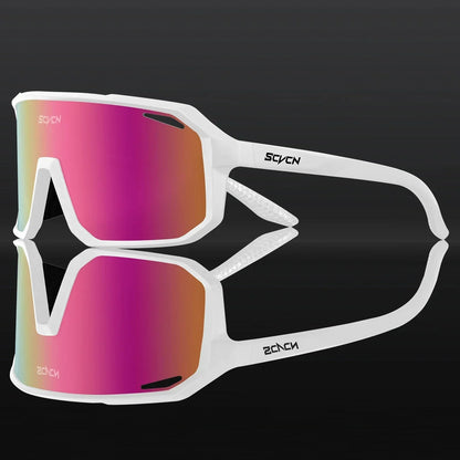 SCVCN Cycling Glasses Bike Mountain Bicycle Hiking Camping Golf UV400 Sunglasses Sport Protection Glasses for Men Women Baseball
