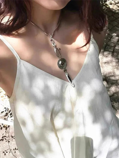 Artistic Craft Jewelry Accessories Eye Motif Necklace and Earrings Set for Women Men Fashion Forward Accessories