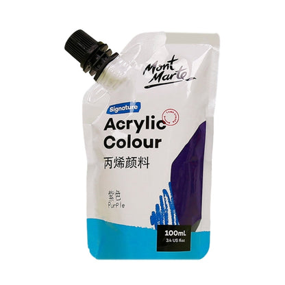 Art Acrylic Paint, 11 Colors Acrylic Paint, 100ml Bag, Rich Pigmented, Waterproof Acrylic Paints for Artists, Beginners