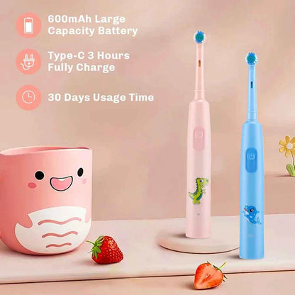 Sonic Electric Toothbrush Rechargeable Rotary Adult Waterproof with Timer 5 Modes & 4 Replaceable Brush Heads for Teeth Cleaning
